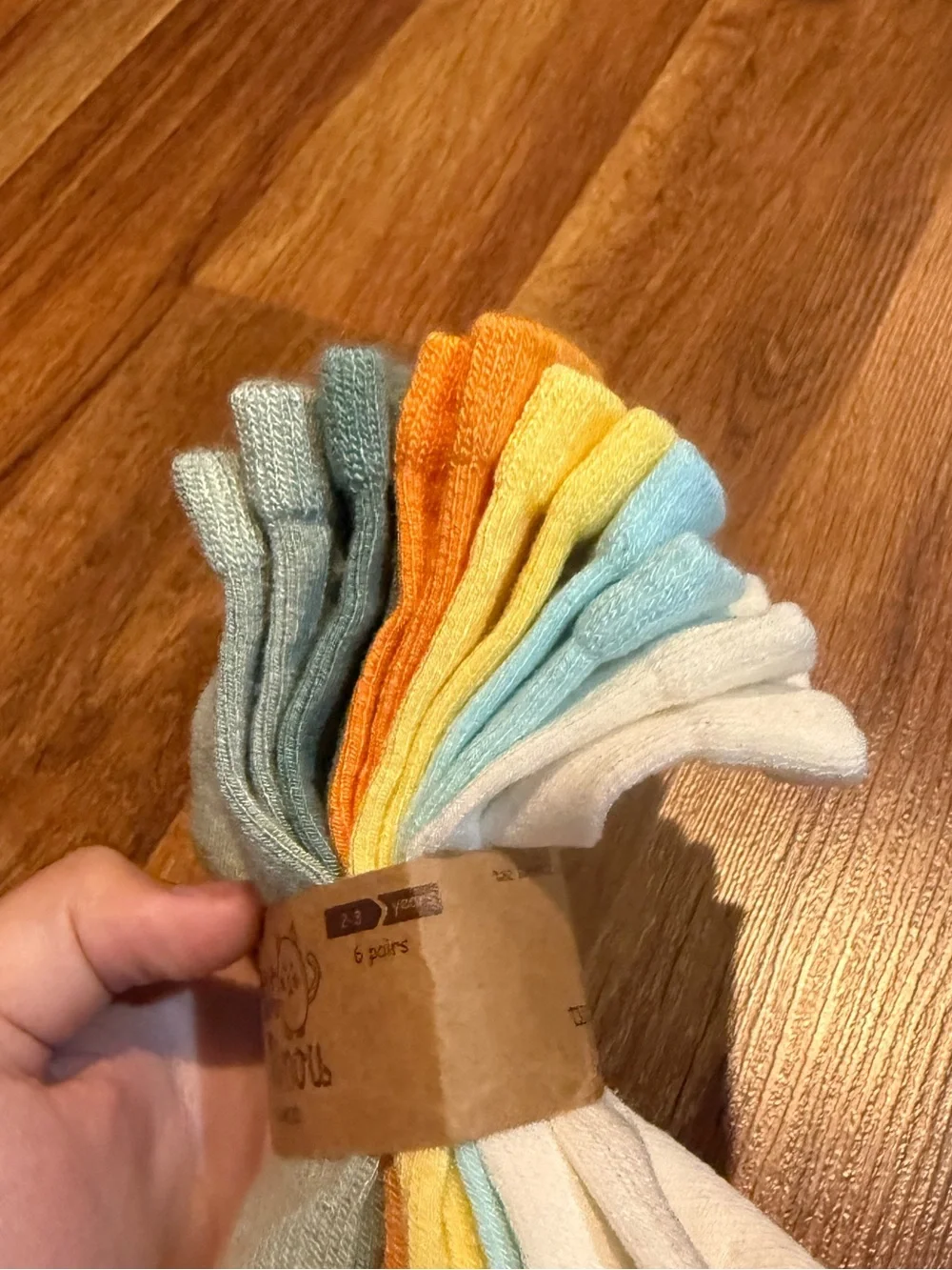 Bamboo Baby Soft Socks 2-3 Year Multi (6 Pack)